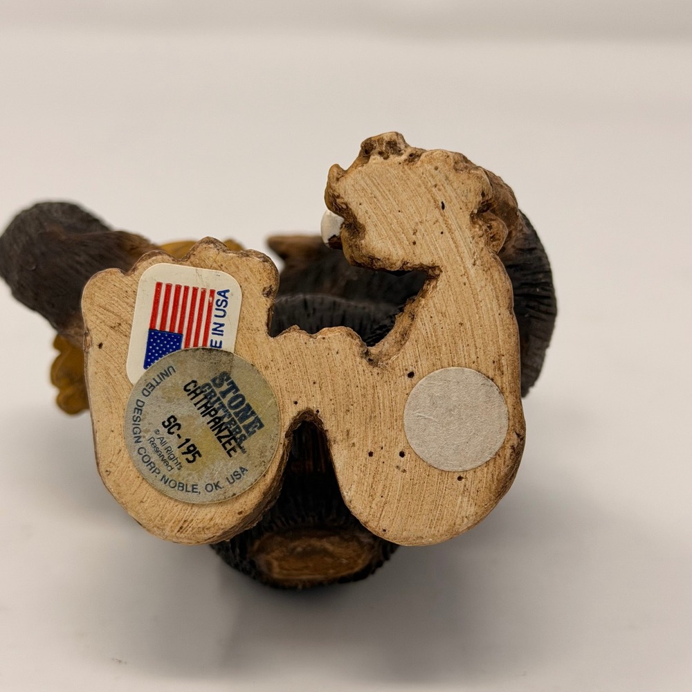 Vintage 1985 Stone Critters‎ Chimpanzee Figurine SC-195 United Design Corp USA - Picture 12 of 16